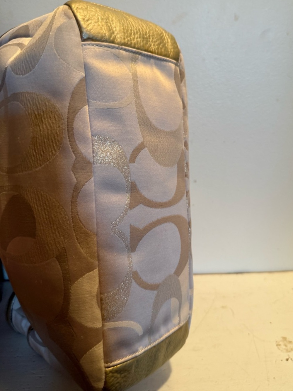 Coach Signature Gallery Tote F19664 Gold - Picture 6 of 11